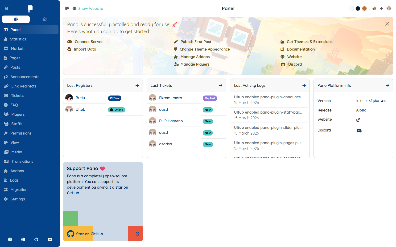 Dashboard Screenshot Light